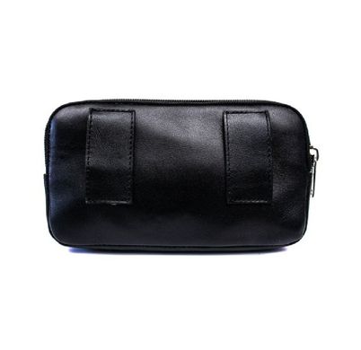 Шкіряний чохол-сумка на ремінь Valenta Double С1312, Чорний
