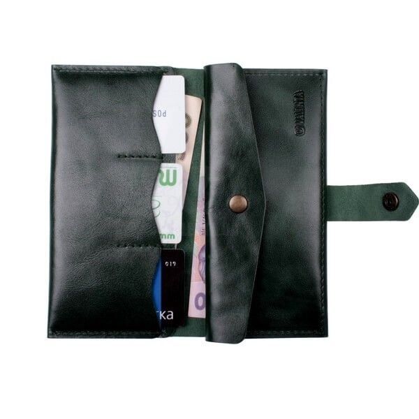 Кожаный зеленый кошелек Valenta ХР174 Alcor