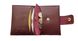 Кожаный мужской картхолдер - кошелек для монет Valenta ХР 247 Бордовый Кайзер