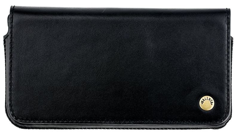 Шкіряний чохол-гаманець Valenta С1129XXL для iPhone 13 Pro Max Чорний, Чорний