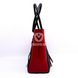 Кожаная женская черно-красная сумка-шоппер Valenta