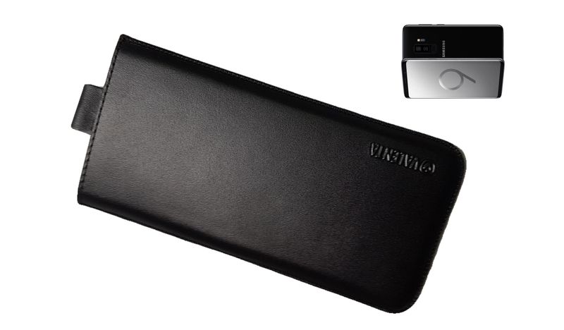 Шкіряний чохол-кишеня Valenta для телефону Samsung Galaxy S9 Plus, Чорний