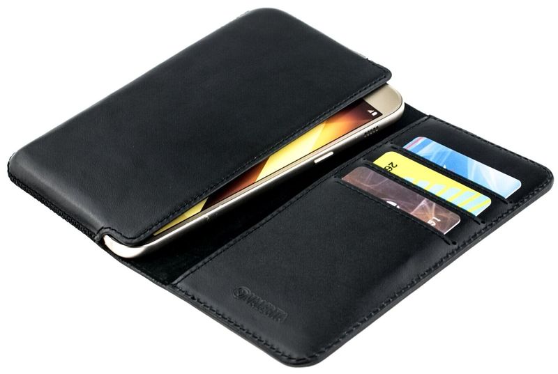 Шкіряний чохол-гаманець Valenta С1129XL для iPhone 11 Чорний, Чорний