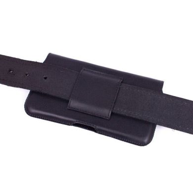 Шкіряний чохол  на пояс Valenta для Huawei P30, Чорний