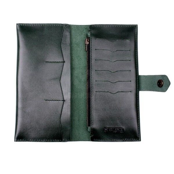 Valenta Legato leather green wallet ХР186 Alcor