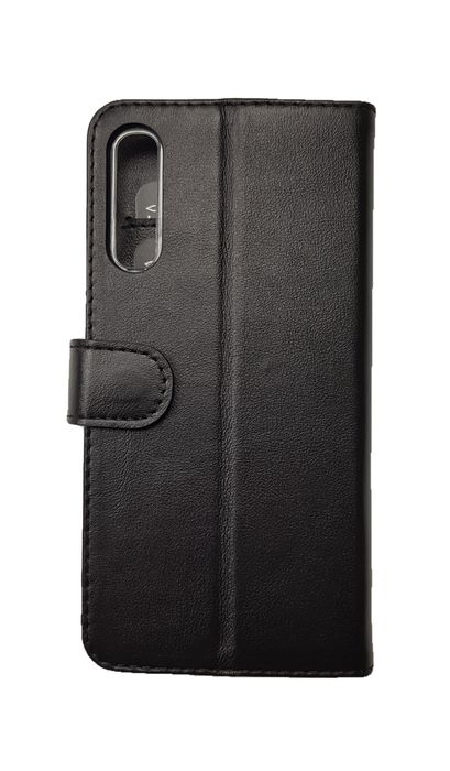 Шкіряний чохол-книжка Valenta для телефону Samsung Galaxy A30s, Чорний