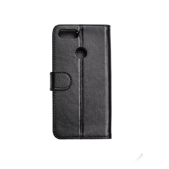 Кожаный черный чехол-книжка Valenta для Xiaomi Mi 8 Lite, Черный