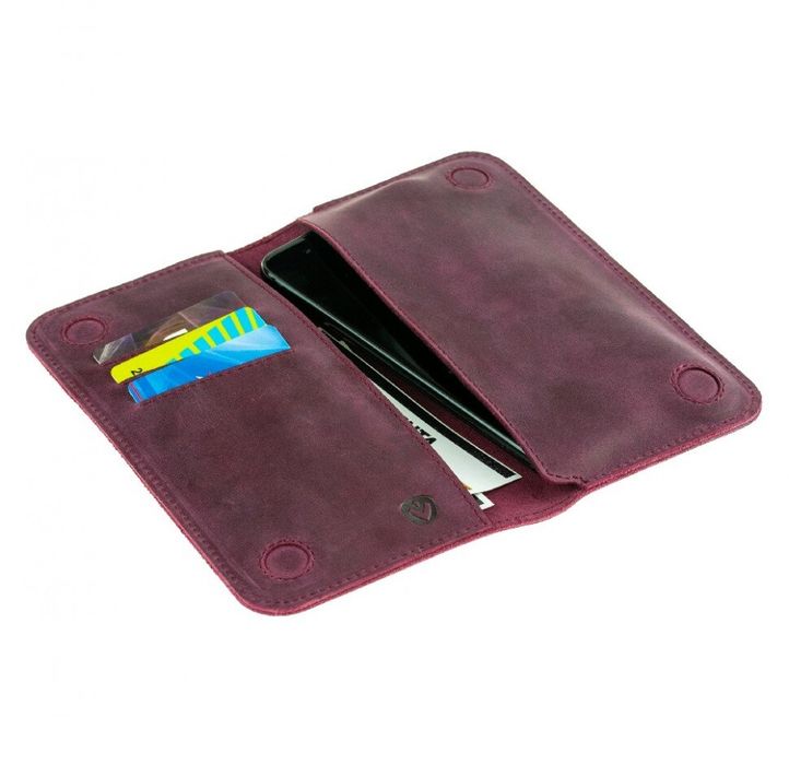 Чехол-кошелек Valenta Libro с отделением для телефона до 160 x 82 x 15 мм  Бордовый, Бордовый