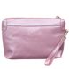 Valenta women's pink leather cosmetic bag medium with a strap