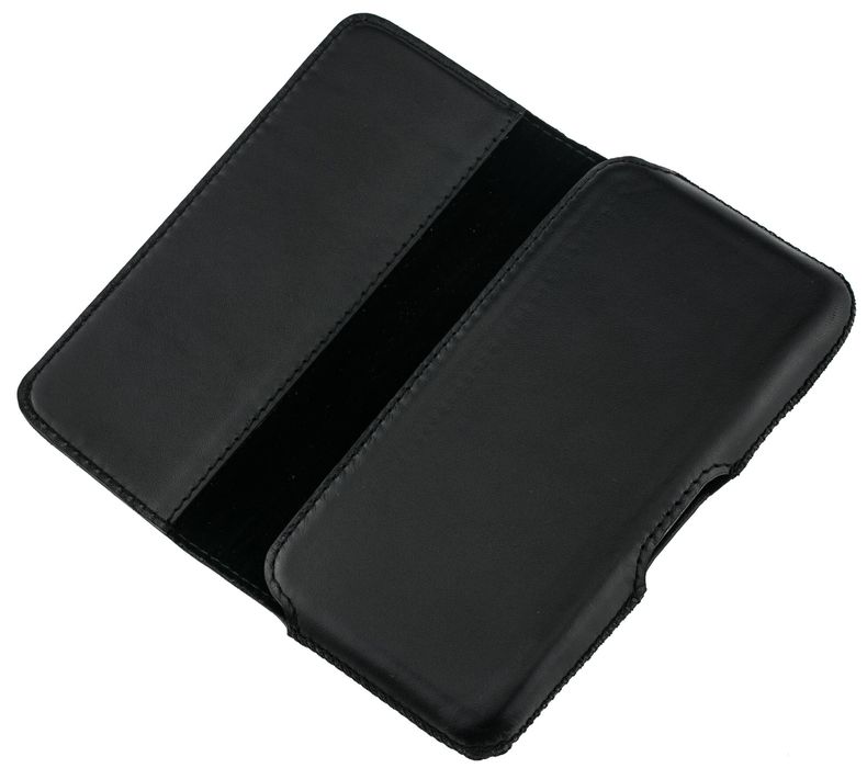 Кожаный поясной чехол Valenta для iPhone 6 Plus/7 Plus/8 Plus Скоба, Черный