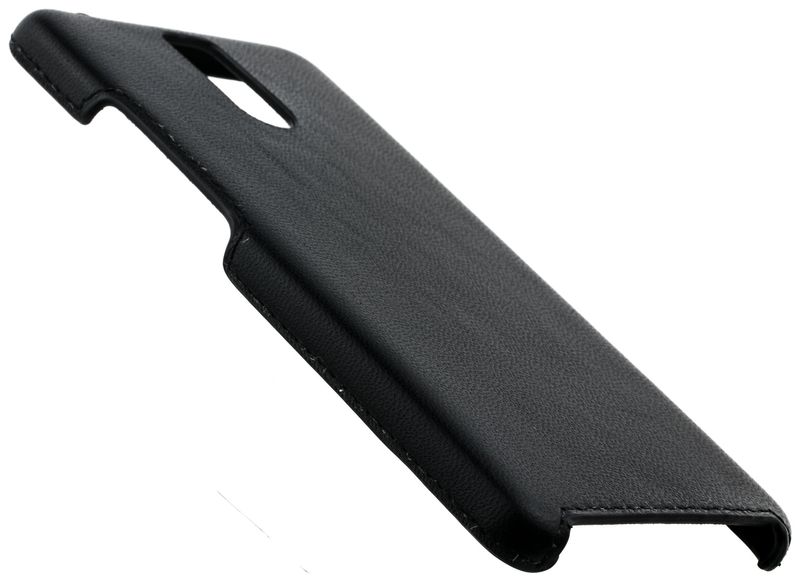 Кожаный чехол-накладка Valenta для телефона Meizu M6 Note, The black