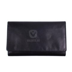 Leather men's black wallet triple Valenta