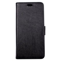 Кожаный чехол-книжка Valenta для телефона Samsung Galaxy A8 2018 карманами, The black