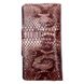 Шкіряний жіночий коричневий пітон гаманець подвійний Valenta