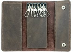 Кожаный коричневый футляр для ключей Valenta нубук, ХК41610, Brown