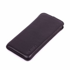 Кожаный чехол-карман Valenta для телефона Apple iPhone 6/7/8 Черный