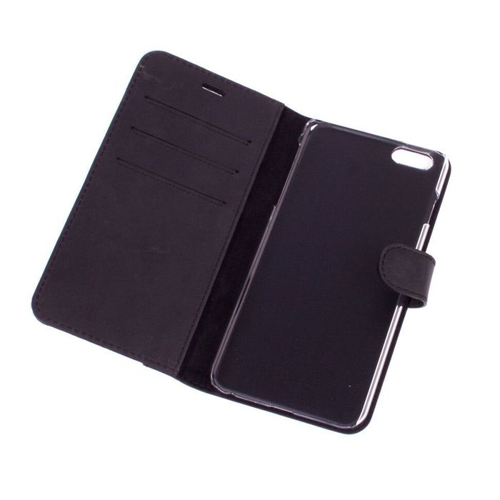 Кожаный чехол-книжка Valenta для Apple iPhone 7/8 Plus комби Черный, Черный