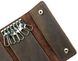 Кожаный коричневый футляр для ключей Valenta ХК41, ХК41610, Коричневый