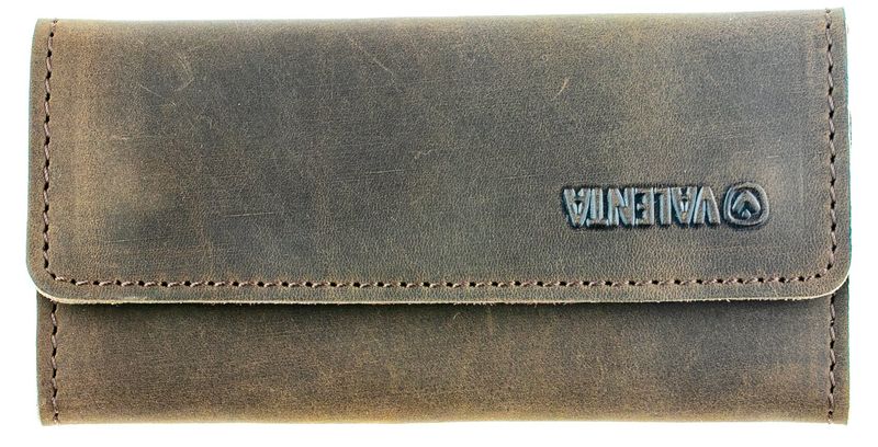 Шкіряний коричневий футляр для ключів Valenta ХК41, ХК41610, Коричневий