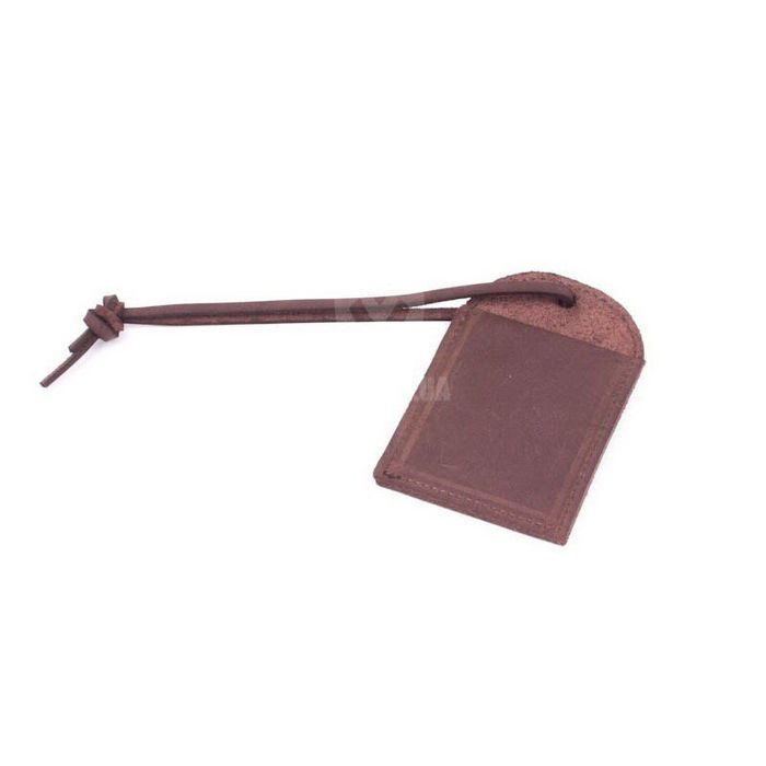 Кожаная коричневая багажная бирка Valenta маленькая, ББ11610, Brown