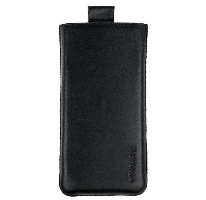 Кожаный чехол-карман VALENTA для телефона Xiaomi Redmi Note 5 Чёрный, The black