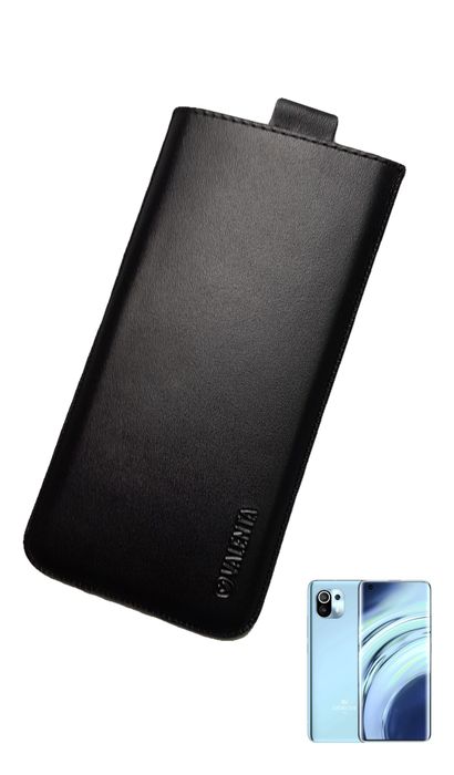 Шкіряний чохол-кишеня VALENTA для телефону Xiaomi Mi 11, Чорний