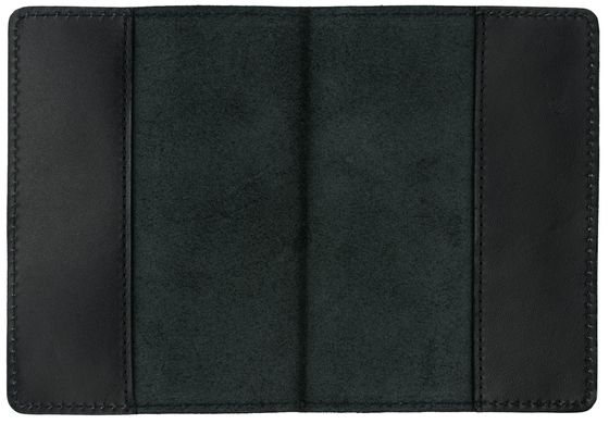Кожаная черная обложка для паспорта Valenta , ОУ199541, Черный