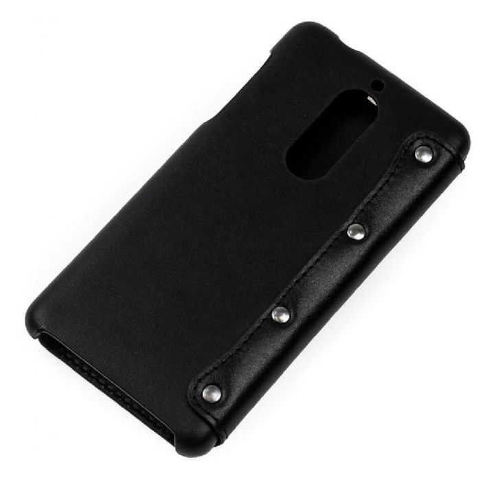 Кожаный чехол-книжка Valenta для Nokia 5 Черный, Чорний