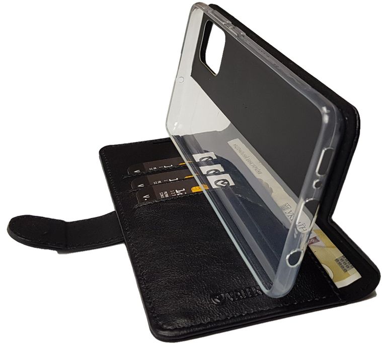 Кожаный чехол-книжка Valenta для телефона Samsung Galaxy A71, Черный
