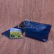 Valenta women's blue leather cosmetic bag medium