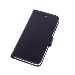 Кожаный черный чехол-книжка Valenta для iPhone 6/6S Plus - 5.5 дюйма, Черный