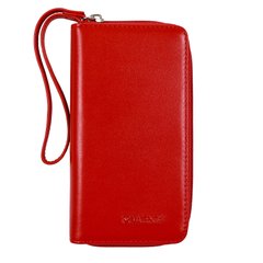 Кожаный футляр Valenta на молнии 1317XL для телефонов до 166x85х15 мм. Красный, Красный