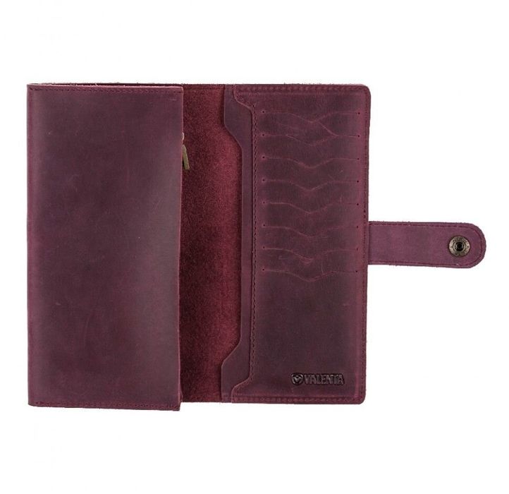 Valenta leather wallet XP196 burgundy Crazy Horses