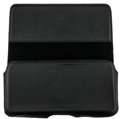 Кожаный поясной чехол Valenta для iPhone XR , Черный