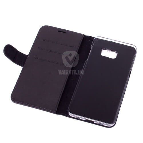 Кожаный чехол-книжка Valenta для Samsung Galaxy S6 Edge Plus, Черный
