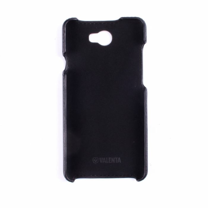 Кожаный чехол-накладка Valenta для телефона Huawei Y5 II, Черный