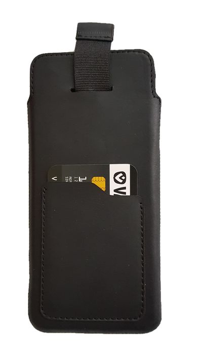 Шкіряний чохол-кишеня Valenta С1347 для телефонів до 168x77x9 мм Чорний
