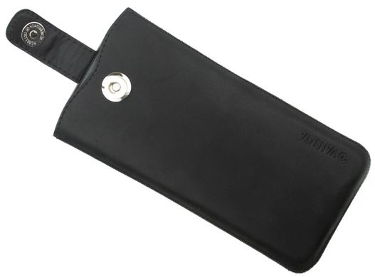 Шкіряний чохол-кишеня Valenta С1009 для телефонів (165x78x8 мм.) Чорний, Чорний