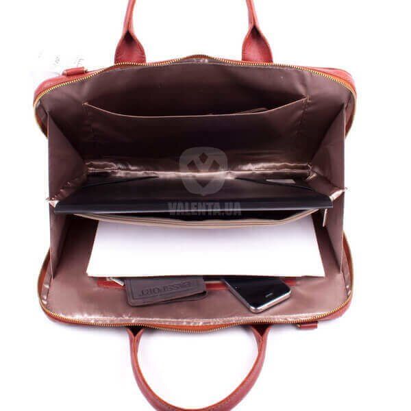 Кожаная коричневая сумка Valenta для документов
