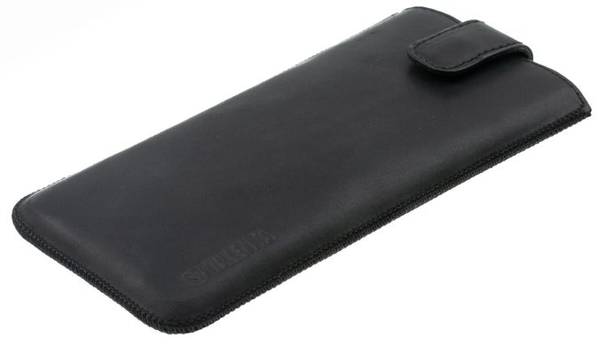 Шкіряний чохол-кишеня Valenta С1009 для телефонів (165x78x8 мм.) Чорний, Чорний