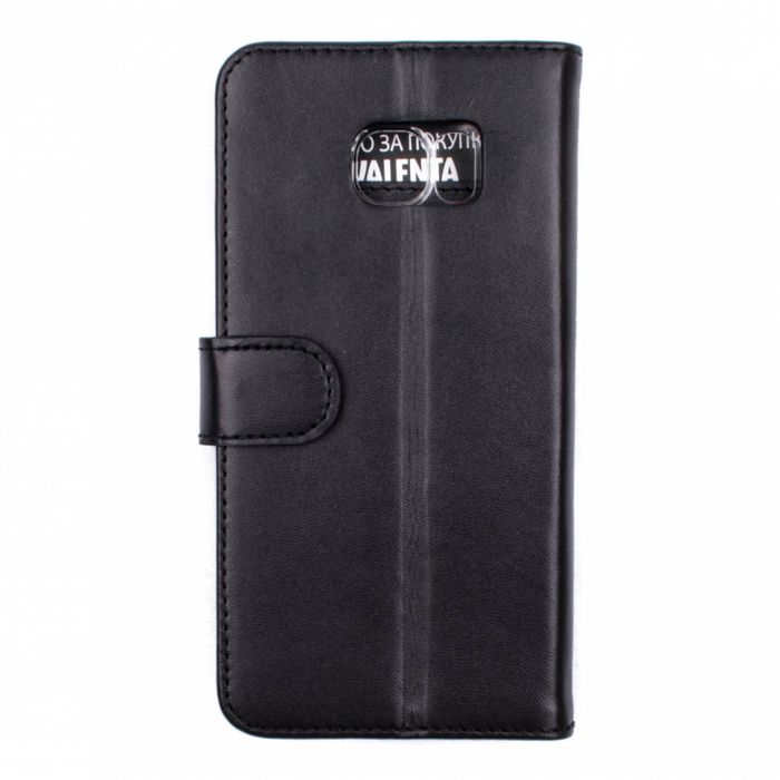 Кожаный черный чехол-книжка Valenta для телефона Samsung Galaxy S7 Edge, Чорний