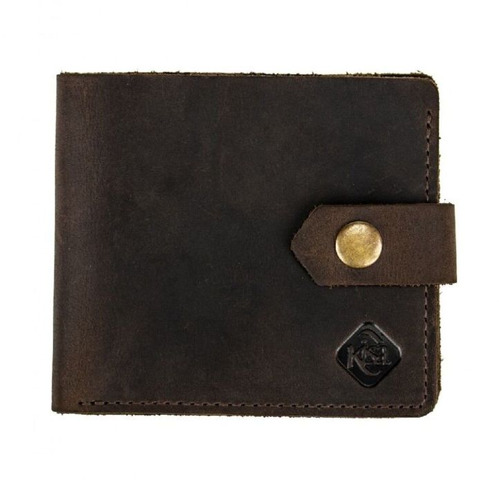 Чоловічий шкіряний гаманець ХР197 з кишенею для монет крейзі хорс Коричневий