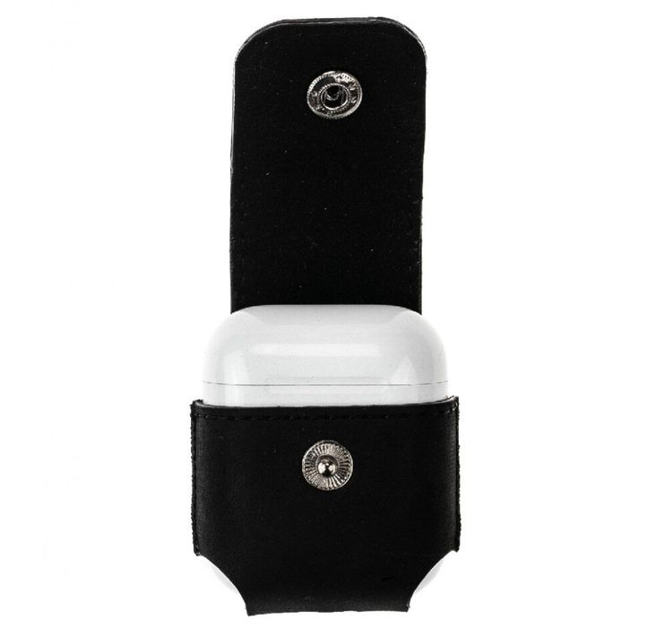 Шкіряний чохол для навушників Valenta AirPods H11, Н1112, Чорний