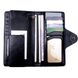 Valenta men's black leather double wallet
