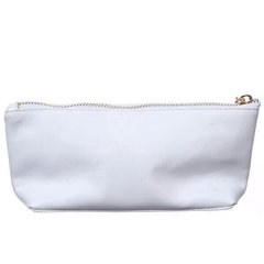 Leather cosmetic bag - pencil case Valenta white