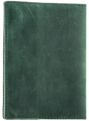 Кожаная зеленая обложка для паспорта Valenta, ОУ19969, Зелёный
