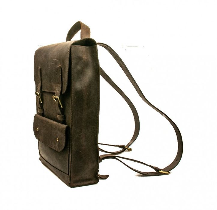 Шкіряний рюкзак Valenta ВМ7108 коричневий Крейзі хорс, Коричневий