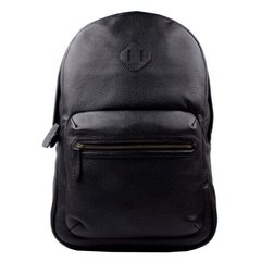 Кожаный мужской рюкзак Valenta черного цвета, Черный