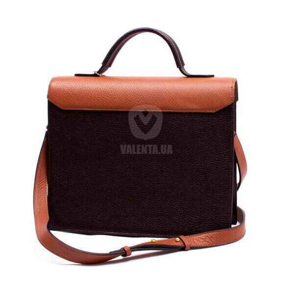 Кожаная коричневая женская сумка-сэтчел Valenta