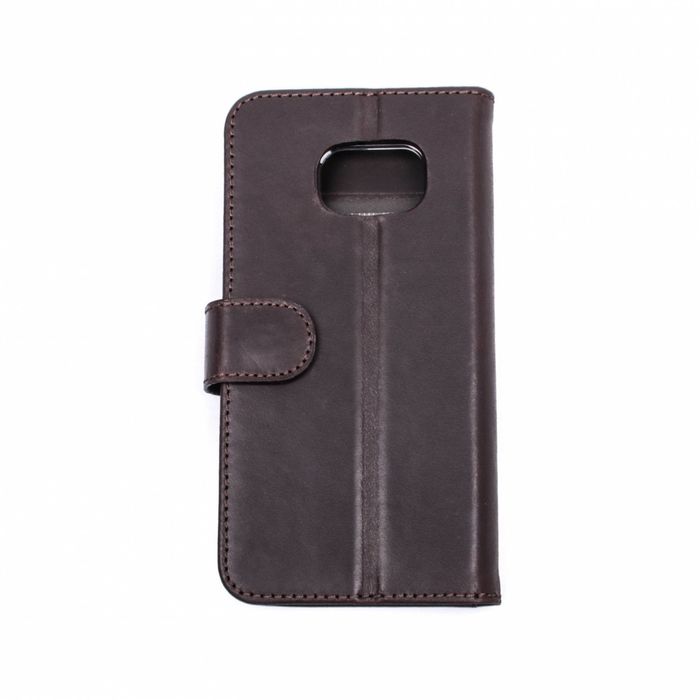 Кожаный коричневый чехол-книжка Valenta для Samsung Galaxy S7 с накладкой, Коричневый